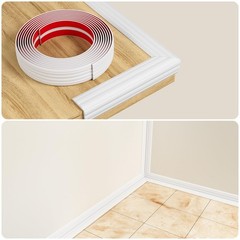 Duzzy Wall Corner Protector Trim 10.5ft Flexible Self-Adhesive Inside Outside Co