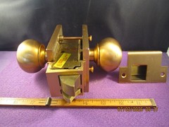 CORBIN RUSSWIN 500 SERIES BRASS UNILOC DOOR KNOB LOCK DOUBLE LATCH NIB