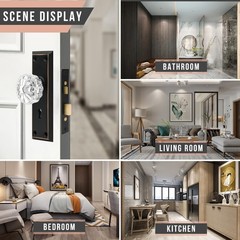 Mortise Lock Set for Interior Door – Vintage Crystal Glass Door Knobs with Sk…