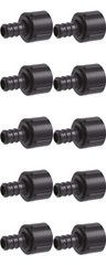 10 SharkBite 1/2 Inch Poly Crimp Swivel Adapter, PEX Pipe, PE-RT