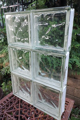 RECLAIMED WECK? SHOWER/WINDOW/BATHROOM BLOCK CLEAR WAVE MADE IN GERMANY 8x8x3.25