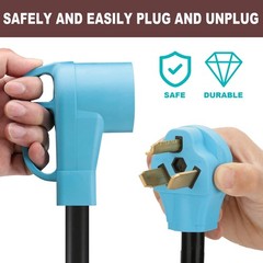 CircleCord NEMA 10-30P to 14-50R EV Charger 10-30P/14-50R 12inch, Blue