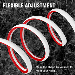 Flexible Quarter round Molding Self Adhesive (White, 10 FT)