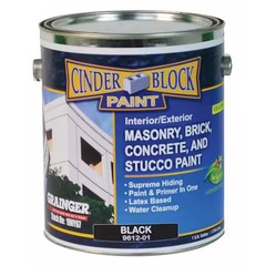 Rae 9612-01 Exterior Paint, Flat, Water Base, Black, 1 Gal