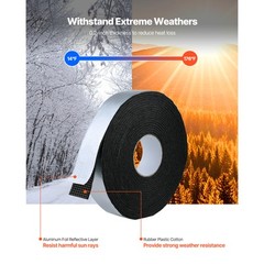 Pipe Insulation Wrap 32.8FT x 2 in with Aluminum Foil Layer Self-Adhesive