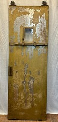 Steel Clad Elevator Doors with Original Otis Wheels & Brass Handles GA20554