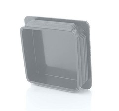 10 x fin plugs square tube 30 x 30 mm square grey end caps plastic