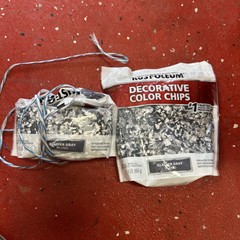 2 Bags Rust-Oleum 1 (pound bag) Gray Color Chip Concrete Garage Floor