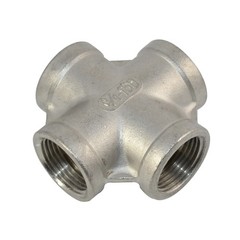 3/4″ in NPT Thread 4 Way Female Cross Coupling Connector SS304 Pipe Fitting Oil