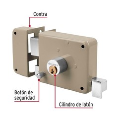 Truper 43582 / CS-70IB – Deadbolt, Left Rim Door Lock Set