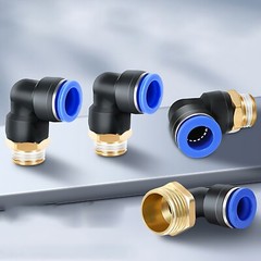 Male Swivel Elbow Pneumatic Push in Fittings BSPP Parallel Threads Metric 4-16mm