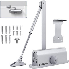 Heavy Duty Commercial Door Closer, Hydraulic No Slam, Adjustable Speed, Hold Ope