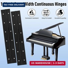 4PACK 8 Inch Heavy Duty Piano Hinge, Black Stainless Steel Continuous & Piano Hi
