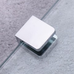 4Pcs Glass Clamps Chrome Solid Brass 24x22x18.5mm F Indoor Outdoor Glass Shelves