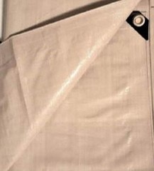 6′ x 10′ Tan Beige Heavy Duty Waterproof 12 mil Poly Tarp with Grommets (Fini…
