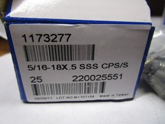 5/16″-18 x 1/2″ Hex Cup Point Grade 18-8 Stainless Steel Socket Set Screw QTY 50