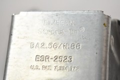 Simpson Strong-Tie BA2.56/11.88 Joist Hanger Brackets Galvanized Steel Lot of 2