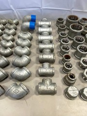 Assorted Galvanized Pipe Fittings, *Lot of (62) Pcs* (New/Used)