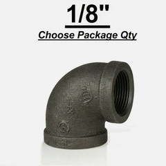 1/8″ BLACK IRON PIPE THREADED 90 Degree Elbow Fittings Plumbing / Gas