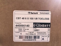 Tarkett Baseworks 6” x 100’ Roll Rubber Wall Base GREY 1/8” Staight (Toeless)