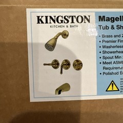 Kingston Brass KB232 Magellan Tub and Shower Faucet with 3-Magellan Handle