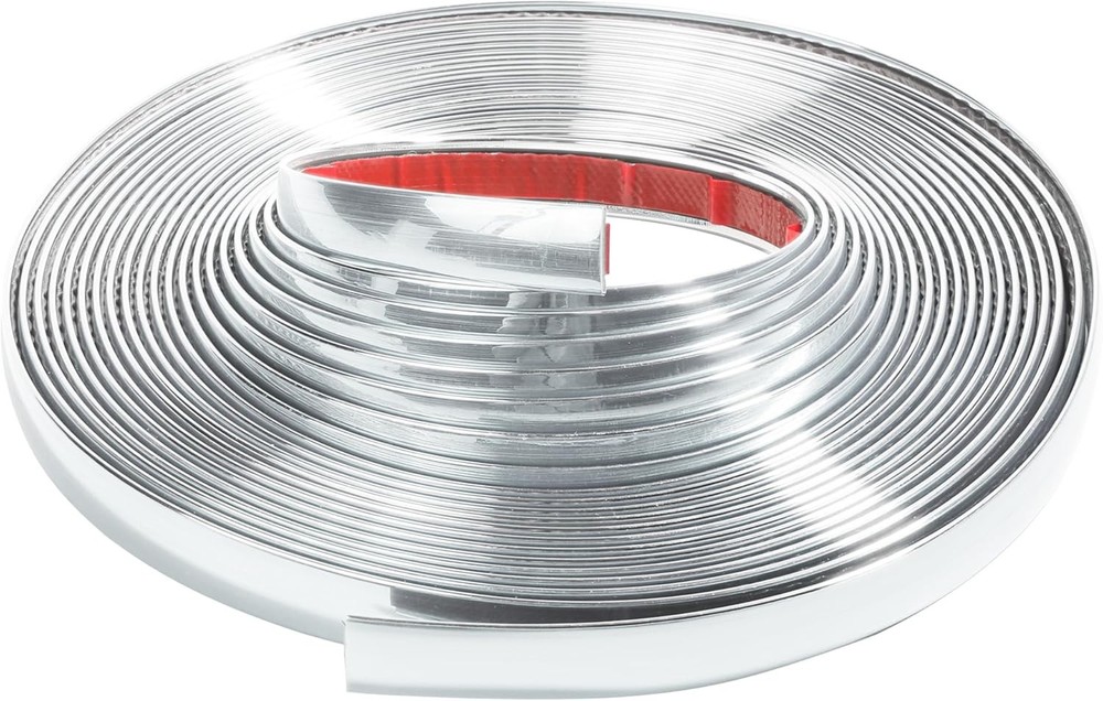 Zlirfy Silver 25Ft Auto Chrome Trim 1/2 Inch Scratch Proof Sticker for Car Truck
