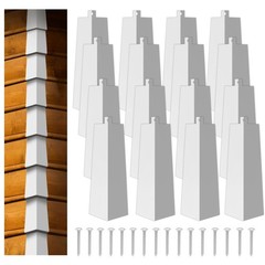 16 Pcs Aluminum Siding Corners 8 Inch Outside White Corner Caps Smooth Siding…