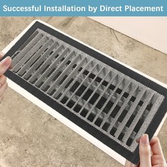 6 Pack Floor Vent Covers 4″x10″ Magnetic – Air Filters Mesh Screen Black