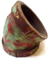 45° ELBOW FITTING 8-1/2” FNPT 300 PSI