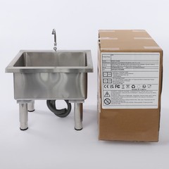 Floor Mount Mop Sink Mop Cleaning Sink Stainless Steel Mop Sink w/Faucet Sink