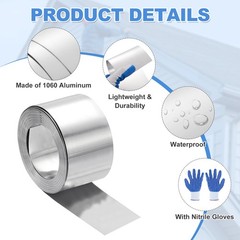 1060 Aluminum Flashing Roll, 118″ X0.8″ X0.024″ Aluminum Roof Panels