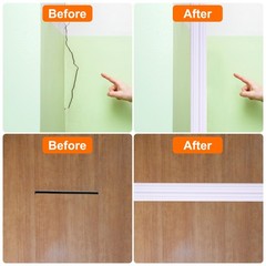 Wall Corner Protector 1.6″ 10FT Self Adhesive Wall Trim Molding, Light Brown