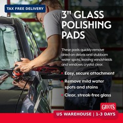 3″ Glass Polishing Pads, Buffing Discs for Car Windows, Windshields, Shower Door