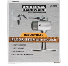 Lot of 6 Universal Hardware 3-5/8” Industrial Door/Floor Stops w/ Holder UH40076