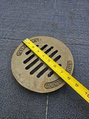 NYLOPLAST 8″ Drop-In Grate. Ductile Iron, Round, Black Fits 8″ Pipe