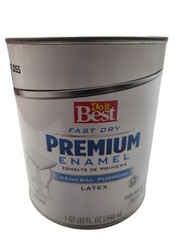 Paint Acrylic Latex Semi-Gloss Premium Enamel, White, 1 Qt. SIM Do it Fast Dry