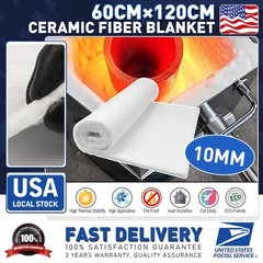 Ceramic Fiber Insulation Mat Fire Resistant DIY For Forges Brazing 24Inch×47Inch