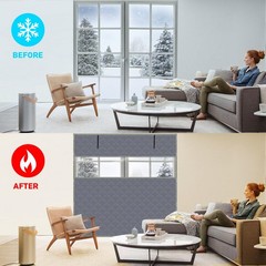 Thermal Window Cover for Winter 26″ x 38″ Visible x 38″, Gray-M