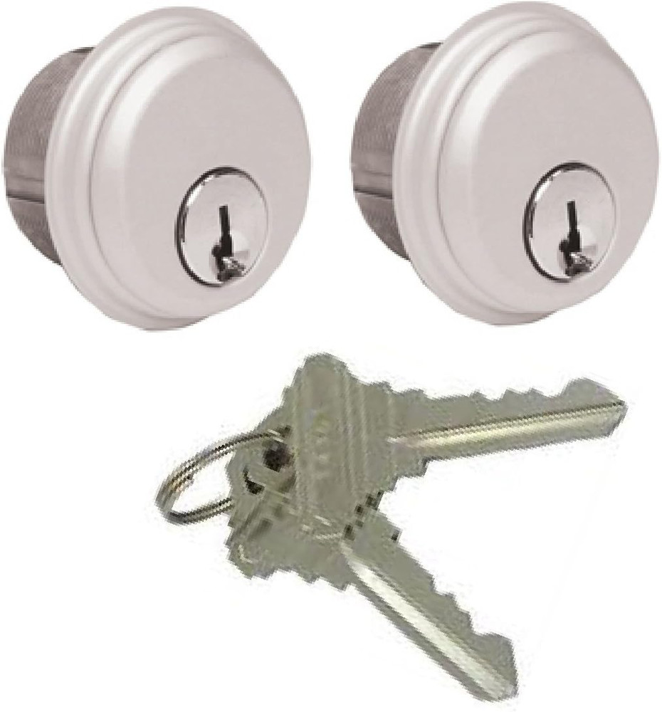 Cylinder Locks – Mixed (Double Cylinder, Aluminum Silver, 2 Pack)