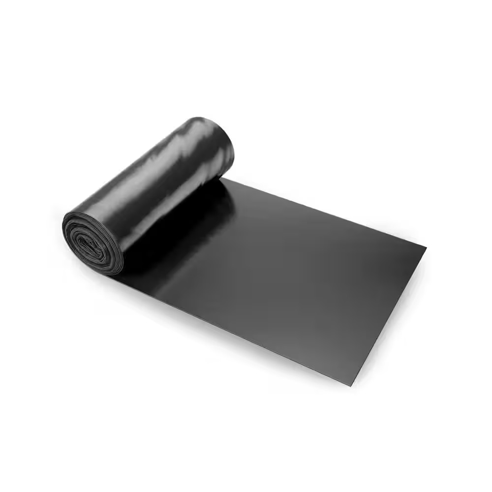3 Ft. X 50 Ft. Plastic Sheeting, 4 Mil Heavy Duty Roll Black Polyethylene Tarp f