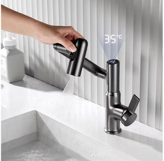 High Arc Kitchen Faucet 304 Stainless Steel 3 Spray Modes 360° Swivel Spout