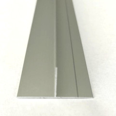 42″ Clear Anodized Aluminum T Bar Trim 2″ Wide 1″ High .031″ Thick No Holes