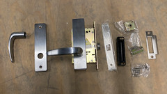 Mortise Office Lockset GE lever x escutcheon – Brushed Chrome Finish – Cal-Royal