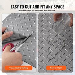 Garage Floor Mat,228.35 x 59.05 inch PVC Garage Flooring Roll,Non-slip Diamond T