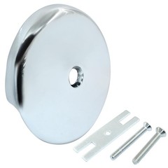 Silver Chrome Single Hole Bathtub Drain Overflow Face Plate