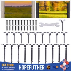 Fits 1/8″ Wire Rope Wood Post Stainless Steel Hardware Deck Cable Railing Kit US