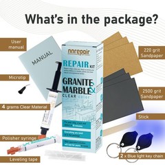Marble, Granite & Quartz Countertop Repair Kit (Clear) – Fix Your Defects like a