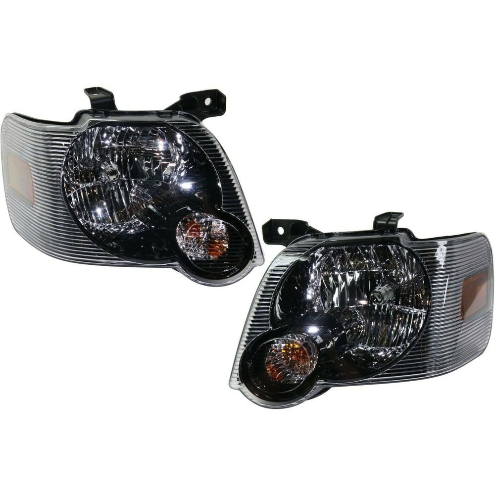 Ford Explorer 07-10 Headlight Set L+R Smoked Lens w/Bulb 8L2Z13008B