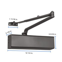 Lawrence Heavy Duty Door Closer Commercial Grade 1 – Adjustable 6-Speed Delay…