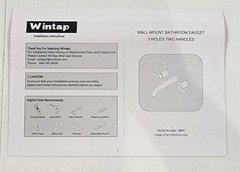 Wintap 9805ORB Wall Mount Bathroom Faucet, Oil Rubbed Bronze, 8.5 inch 3 Holes